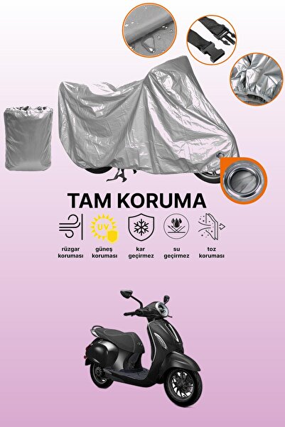dokaca Gray Lock Compatible Bajaj Chetak Compatible Motorcycle Cover, Protect...