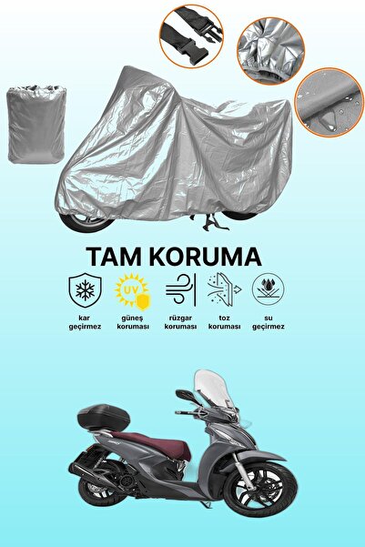dokaca غطاء دراجة نارية متوافق مع Kymco People S 125i باللون الرمادي، غطاء وا...