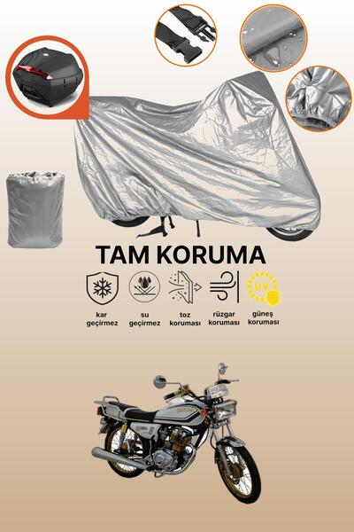 dokaca Gray Rear Bag Compatible with Kuba Cheetah 150R Gold Compatible Motorc...