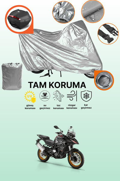 dokaca Gray Lock and Tail Bag Compatible Rks Srt800Sx Compatible Motorcycle T...