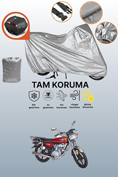 dokaca حقيبة خلفية رمادية متوافقة مع قماش المحرك المتوافق مع Kuba CG 100/KM125-6