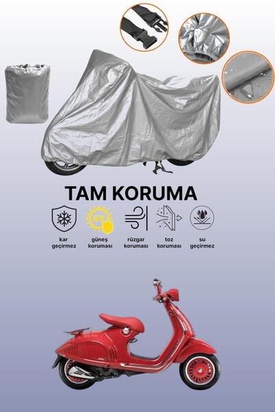 dokaca حقيبة خلفية رمادية اللون وقماش دراجة نارية متوافق مع Vespa 946