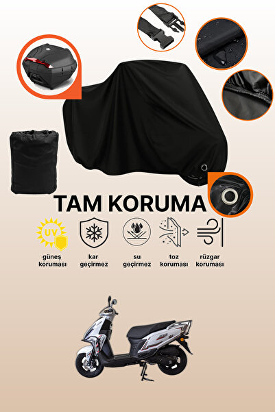dokaca غطاء دراجة نارية متوافق مع فالكون موكو 50، غطاء واقي أسود متوافق مع ال...