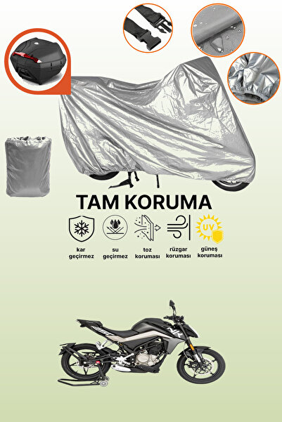 dokaca حقيبة خلفية رمادية متوافقة مع CFmoto 250NK، غطاء واقي للدراجة النارية