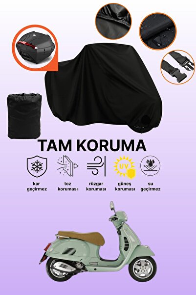dokaca حقيبة خلفية سوداء متوافقة مع Vespa GTS 300، غطاء دراجة نارية متوافق، غ...