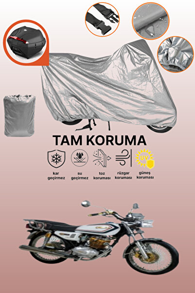 dokaca Gray Rear Bag Compatible Kuba Cheetah 125 Compatible Motorcycle Tarpau...
