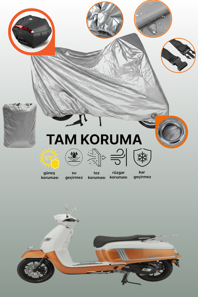 dokaca Gray Lock and Rear Bag Compatible Mondial 125 Road Boy Compatible Moto...