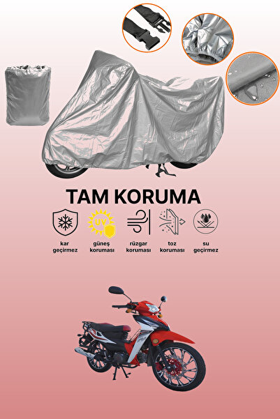 dokaca Gray Motolux Africa Wolf Compatible Motorcycle Cover, Protective Cover, Motor Cover