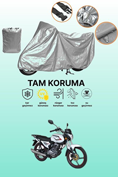 dokaca Gray Kuba Xcg 100/150 Compatible Motorcycle Tarpaulin, Protective Cove...