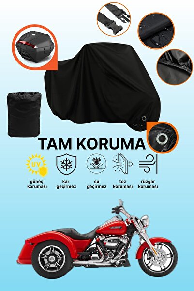 dokaca غطاء حماية أسود متوافق مع حقيبة الخلفية من هارلي ديفيدسون فريويلر