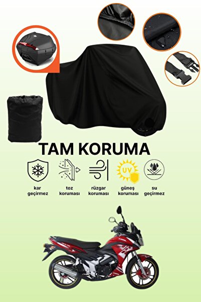 dokaca Black Tail Bag Compatible King Motor Kr-100-16 Compatible Motorcycle T...