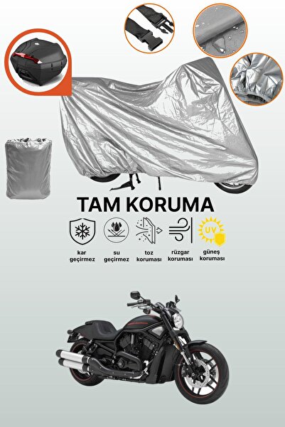 dokaca حقيبة خلفية رمادية متوافقة مع هارلي ديفيدسون VRSCDX نايت رود، غطاء واق...