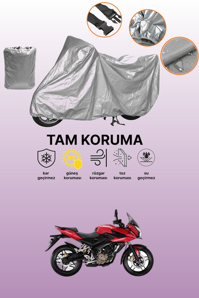 dokaca Gray Bajaj Pulsar as 200 Compatible Motorcycle Cover, Protective Cover...