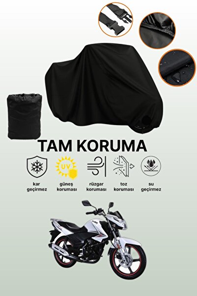 dokaca Black Kuba Pars Compatible Motorcycle Cover, Protective Cover, Motorcy...
