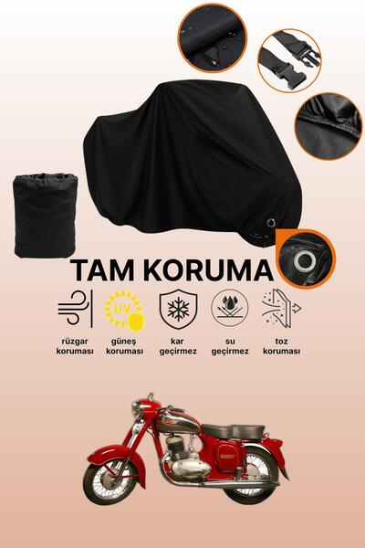dokaca قماش دراجة نارية متوافق مع Jawa CZ 250 متوافق مع قفل أسود