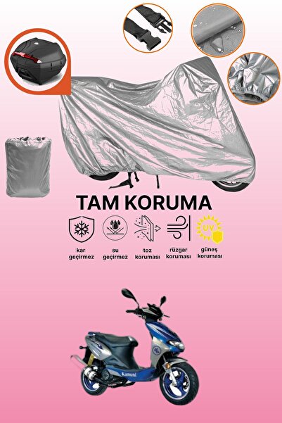 dokaca حقيبة خلفية رمادية متوافقة مع كانوني هوسار 125، غطاء واقي للدراجة النارية