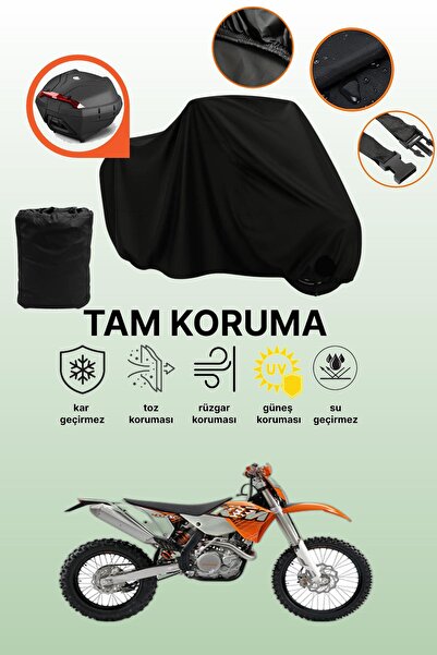 dokaca حقيبة خلفية سوداء متوافقة مع KTM 400 SXC، غطاء دراجة نارية متوافق، غطا...
