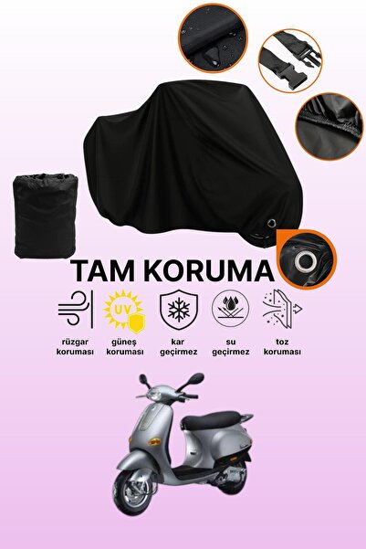 dokaca غطاء دراجة نارية متوافق مع Piaggio ET4 150 من Black Lock، غطاء واقي