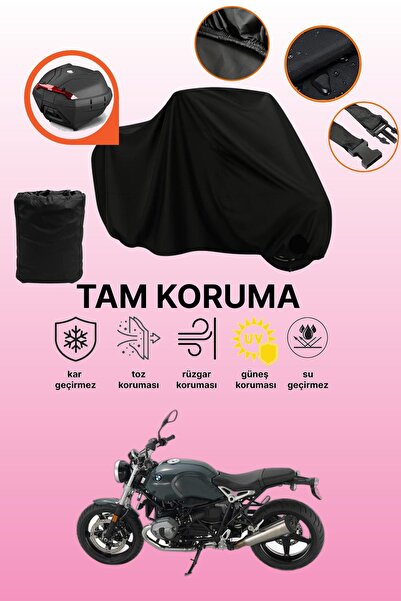 dokaca Black Rear Bag Compatible Bmw R Nine t Pure Compatible Motorcycle Tarp...