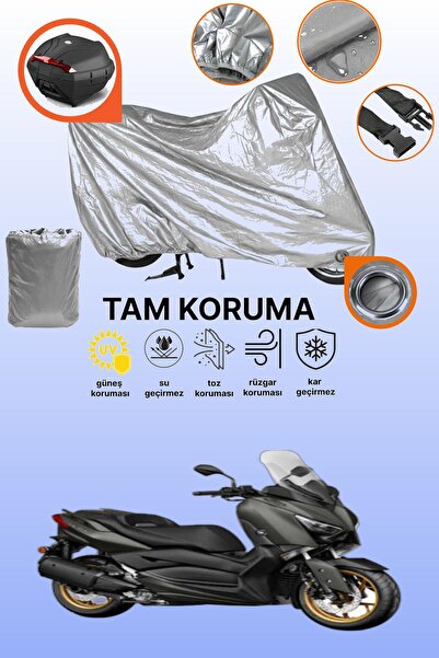dokaca حقيبة خلفية وقفل باللون الرمادي متوافقة مع ياماها X-Max 250 Tech Max، ...