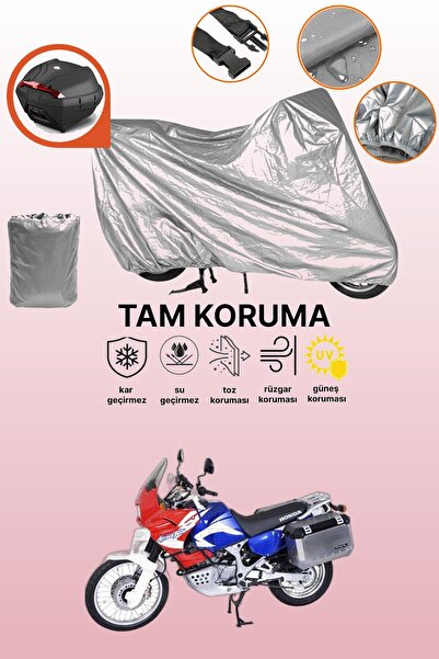 dokaca حقيبة خلفية رمادية متوافقة مع هوندا XRV 750 Africa Twin، غطاء واقي للد...