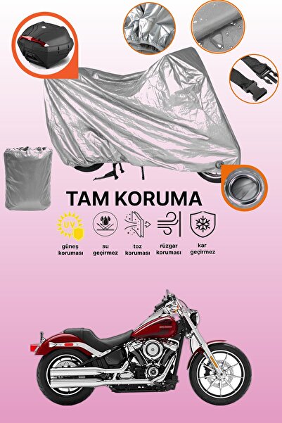 dokaca حقيبة خلفية وقفل باللون الرمادي متوافقة مع دراجة نارية هارلي ديفيدسون سوفتيل لو رايدر