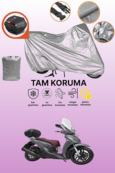 dokaca حقيبة خلفية رمادية متوافقة مع Kymco People S 125i، غطاء واقي للدراجة ا...