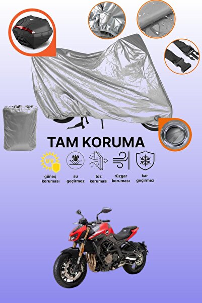 dokaca حقيبة خلفية وقفل رمادي متوافقة مع ماركة Benelli TNT 600، غطاء حماية لل...