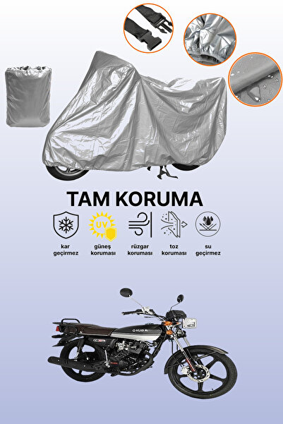 dokaca حقيبة خلفية رمادية اللون وقماش دراجة نارية متوافق مع Kuba CG 50