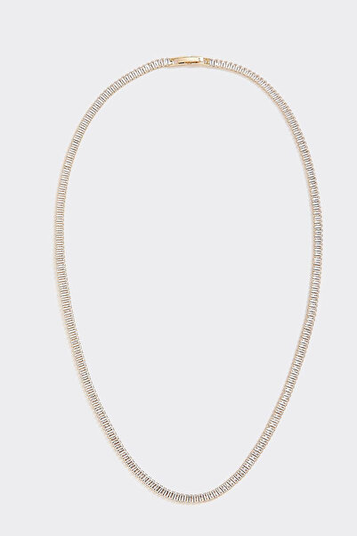 New Obsessions Mini Baget Taşlı Tenis Çelik Su Yolu Kolye