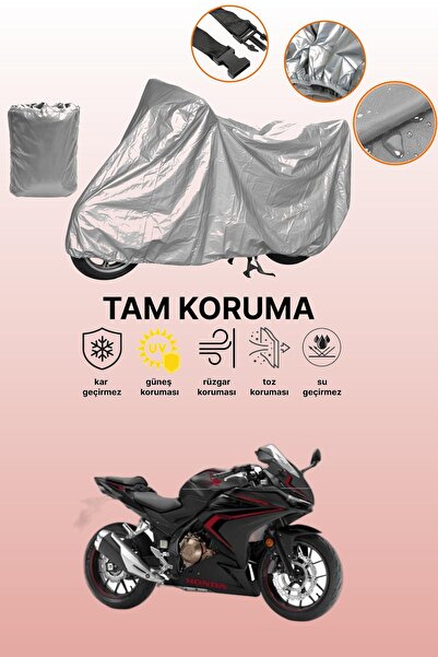 dokaca غطاء دراجة نارية متوافق مع هوندا CBR 500R باللون الرمادي، غطاء واقي، غ...