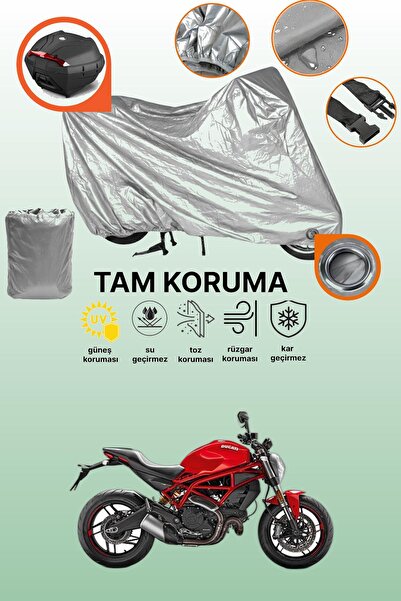 dokaca Gray Lock and Tail Bag Compatible Ducati Monster 797 Compatible Motorc...