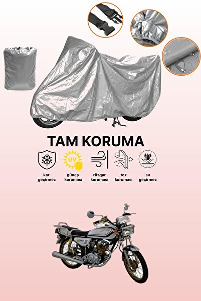 dokaca Gray Kuba Cheetah 150R Gold Compatible Motorcycle Cover, Protective Co...