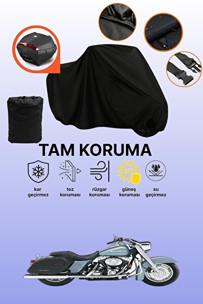 dokaca حقيبة خلفية سوداء متوافقة مع غطاء حماية من القماش لدراجة هارلي ديفيدسو...