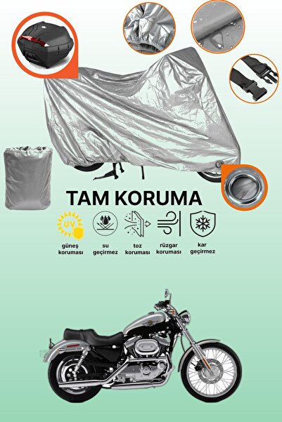 dokaca حقيبة خلفية وقفل باللون الرمادي متوافقة مع دراجة نارية هارلي ديفيدسون سبورتستر كاستم XL 1200S