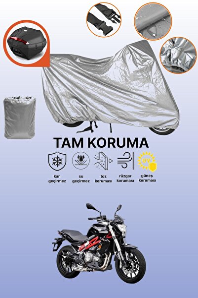 dokaca حقيبة خلفية رمادية متوافقة مع ماركة Benelli BN 302، غطاء واقي