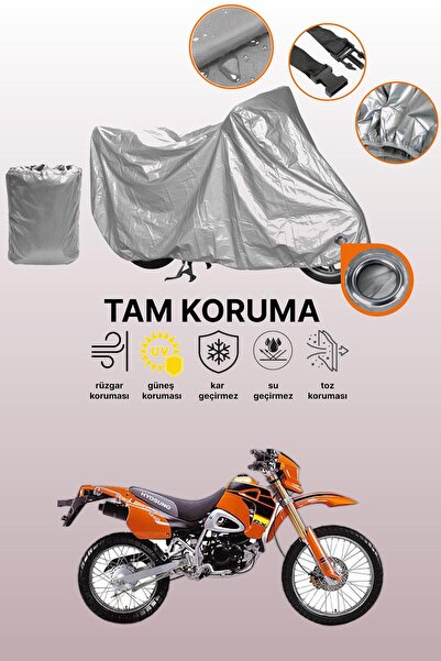 dokaca Gray Lock Compatible Kanuni Rx 125 Compatible Motorcycle Cover, Protec...