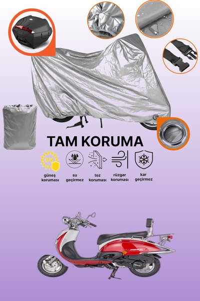 dokaca Gray Lock and Tail Bag Compatible Mondial 125 Znu Compatible Motorcycl...
