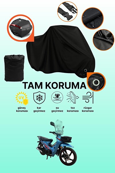 dokaca Black Lock and Tail Bag Compatible Apachi Myra Compatible Motorcycle T...