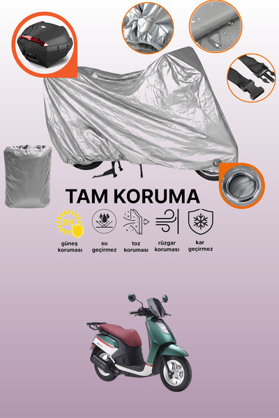 dokaca Gray Tail Bag and Lock Compatible Arora Gemma 125 Compatible Motorcycl...