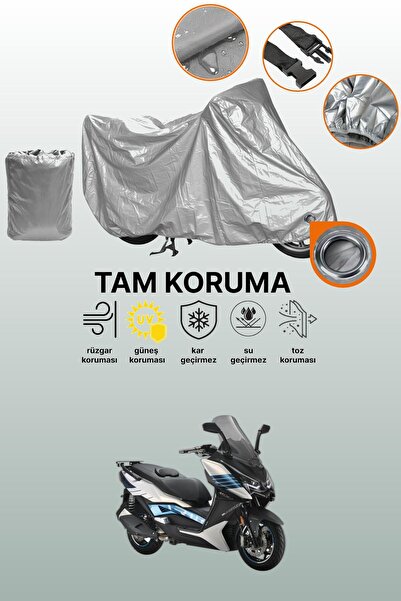 dokaca Gray Lock Compatible Arora Chinf 318 Compatible Motorcycle Cover, Prot...