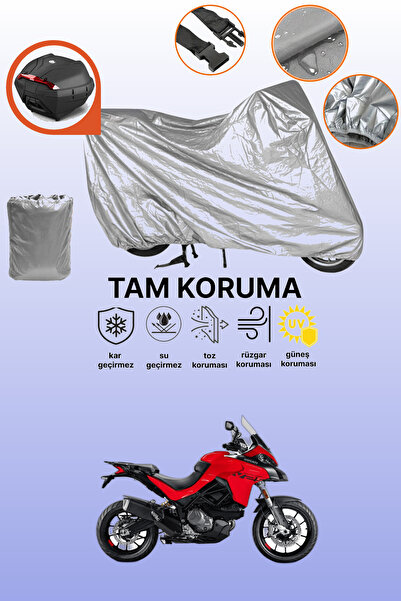 dokaca Gray Rear Bag Compatible Ducati Multistrada V2 S Compatible Motorcycle...
