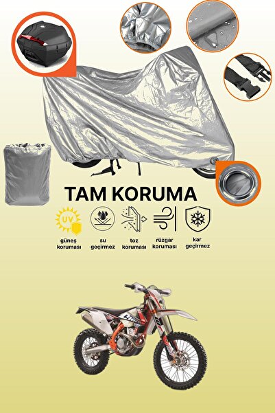 dokaca حقيبة خلفية وقفل رمادي متوافقة مع KTM 350 EXC-F Six Days، غطاء دراجة ن...
