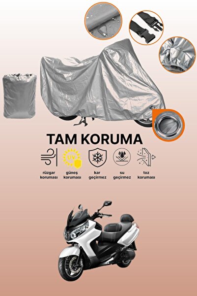 dokaca Gray Lock Compatible Sym Maxi 400I Abs Compatible Motorcycle Tarpaulin...