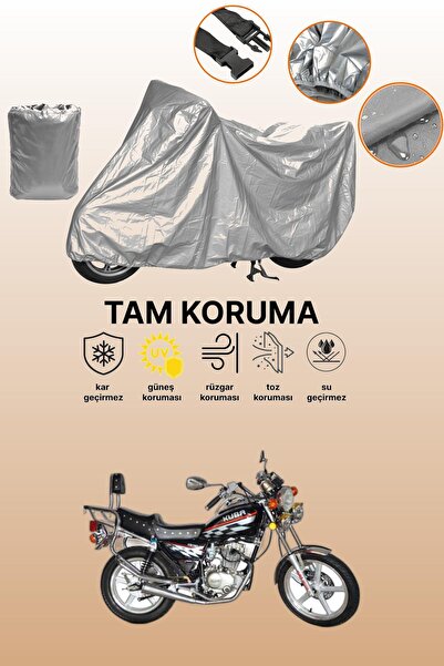 dokaca Gray Kuba Kb150-25 Compatible Motorcycle Tarpaulin, Protective Cover, ...