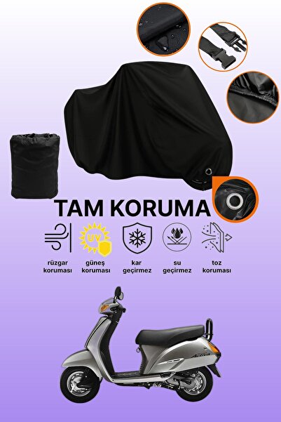 dokaca غطاء دراجة نارية متوافق مع هوندا أكتيفا 100 من بلاك لوك، غطاء واقي