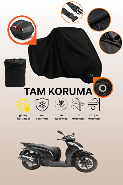 dokaca Black Lock and Tail Bag Compatible Honda Sh 300 Compatible Motorcycle ...