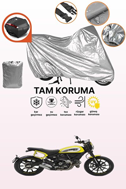 dokaca Gray Rear Bag Compatible Ducati Scrambler Flat Track Pro Compatible Mo...