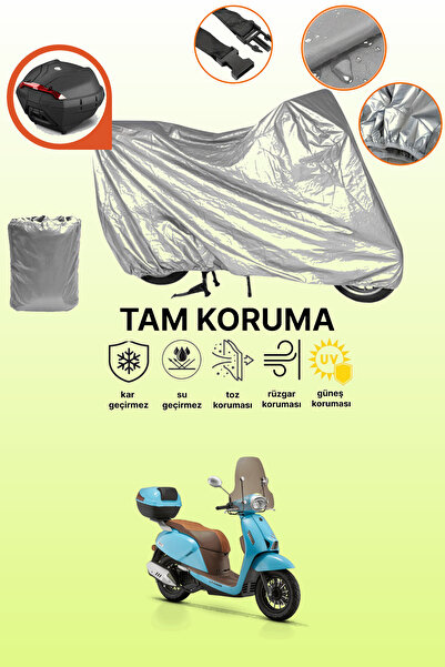 dokaca Gray Rear Bag Compatible Rks Ltr 125 Compatible Motorcycle Tarpaulin, ...