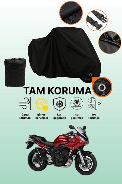 dokaca غطاء دراجة نارية متوافق مع Yamaha FZ6 Fazer S2 من Black Lock، غطاء واقي